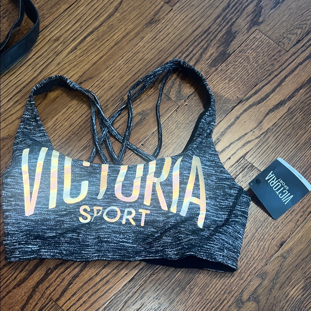 Black Strappy Sports Bra